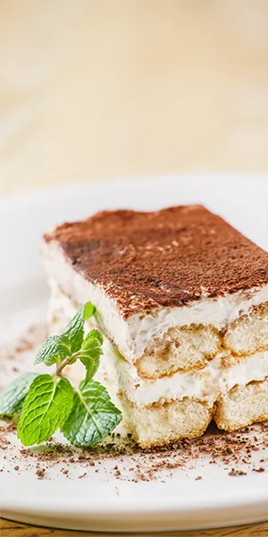 Tiramisu-Dessert im Ristorante Delfino in Darmstadt